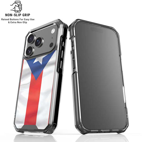 Puerto Rico Flag iPhone 18 Pro Clear Case