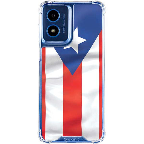 Puerto Rico Flag Moto G Play 4G (2024) Clear Case