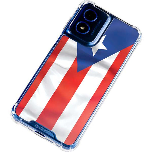 Puerto Rico Flag Moto G Play 4G (2024) Clear Case
