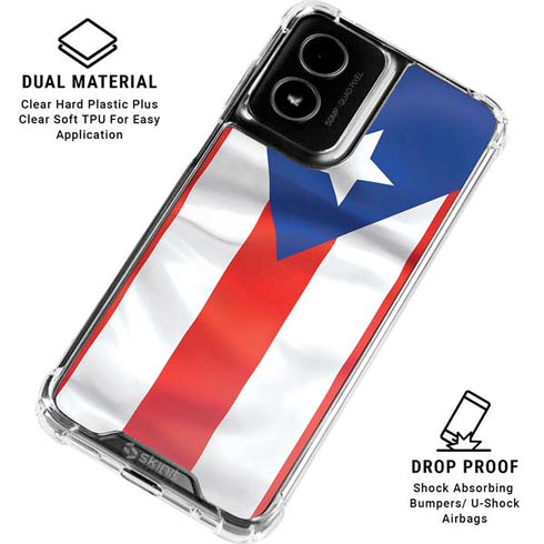 Puerto Rico Flag Moto G Power 5G (2024) Clear Case