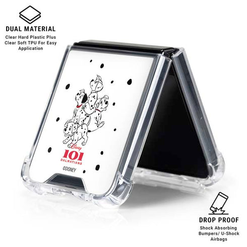 Disney 101 Dalmatians Puppy pile Galaxy Z Flip6 Clear Case