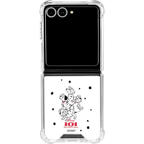 Disney 101 Dalmatians Puppy pile Galaxy Z Flip7 Clear Case