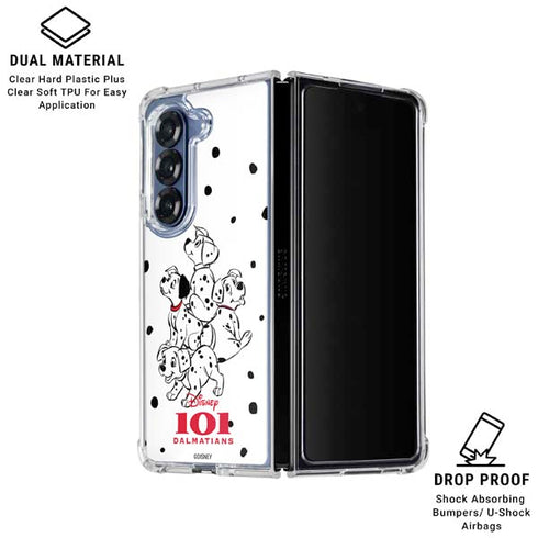 Disney 101 Dalmatians Puppy pile Galaxy Z Fold6 Clear Case