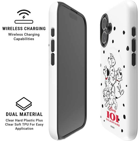 Disney 101 Dalmatians Puppy pile iPhone 16 Plus Magsafe Impact Case
