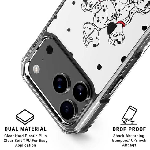 Disney 101 Dalmatians Puppy pile iPhone 17 Pro Max Clear Case