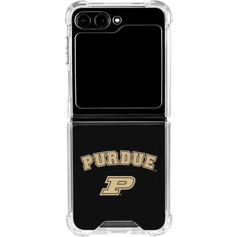 Purdue University Purdue Boilers Galaxy Z Flip6 Clear Case