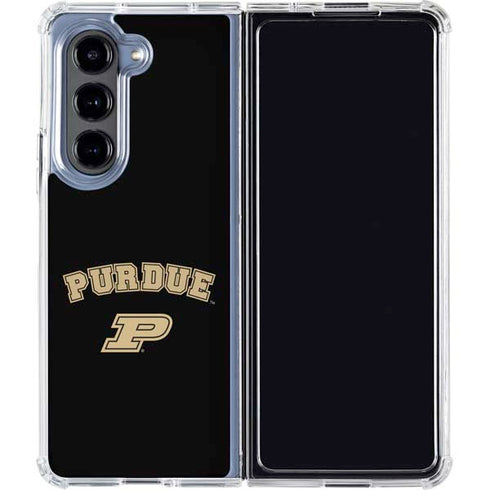 Purdue University Purdue Boilers Galaxy Z Fold5 5G Clear Case