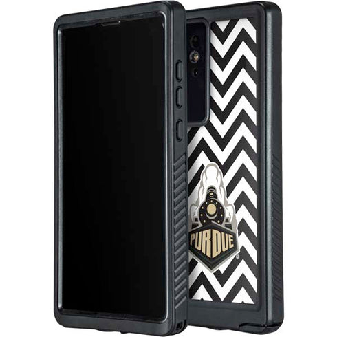 Purdue University Purdue Chevron Galaxy S24 Ultra Waterproof Case