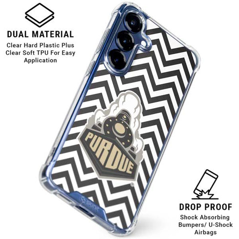 Purdue University Purdue Chevron Galaxy S25 Clear Case
