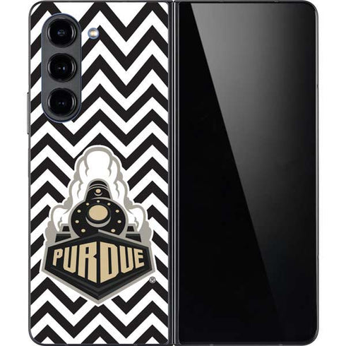 Purdue University Purdue Chevron Galaxy Z Fold5 5G Skin