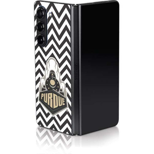 Purdue University Purdue Chevron Galaxy Z Fold5 5G Skin