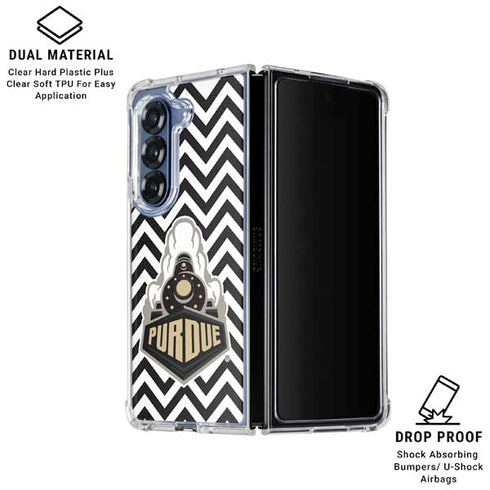 Purdue University Purdue Chevron Galaxy Z Fold6 Clear Case