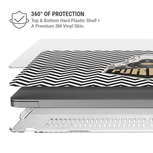 Purdue University Purdue Chevron MacBook Pro 14in (2021-24) Case plus Skin