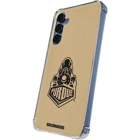 Purdue Gold Signature Logo Galaxy A55 5G Clear Case