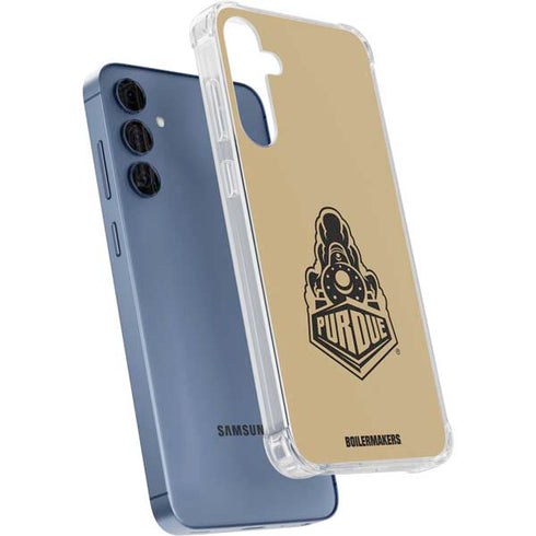 Purdue Gold Signature Logo Galaxy A55 5G Clear Case