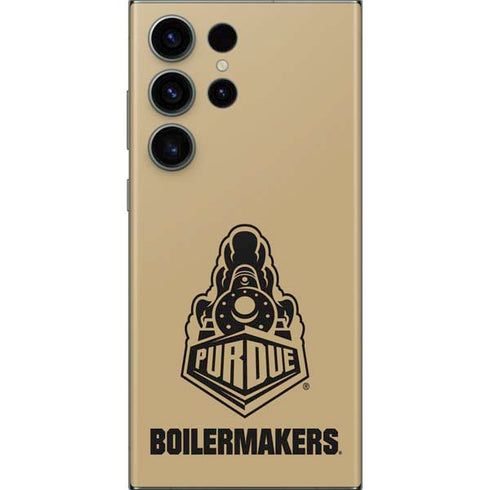 Purdue Gold Signature Logo Galaxy Skins