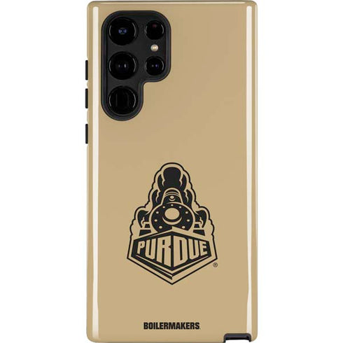 Purdue Gold Signature Logo Galaxy Cases