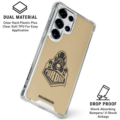 Purdue Gold Signature Logo Galaxy S25 Ultra Clear Case