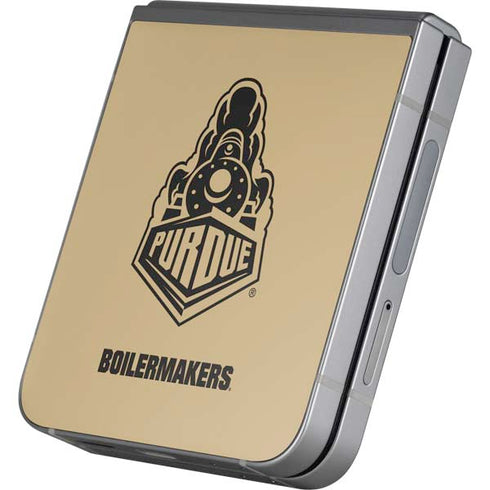 Purdue Gold Signature Logo Galaxy Z Flip6 Skin
