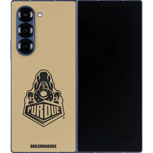 Purdue Gold Signature Logo Galaxy Z Fold6 Skin