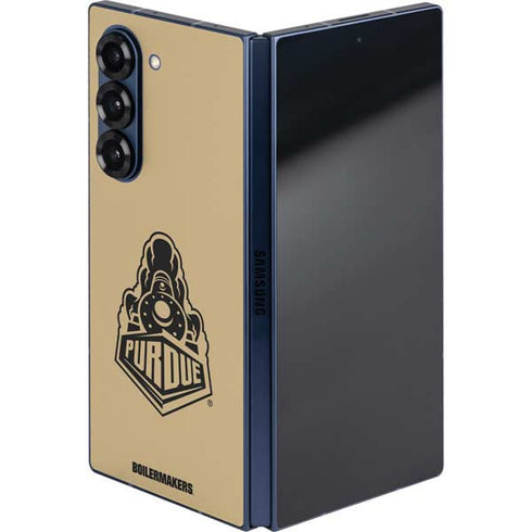 Purdue Gold Signature Logo Galaxy Z Fold6 Skin