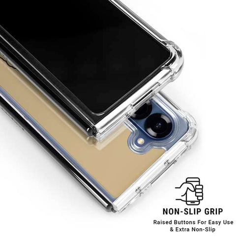 Purdue Gold Signature Logo Galaxy Z Fold7 Clear Case