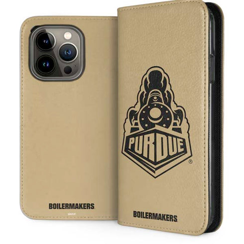 Purdue University Purdue Gold Signature Logo iPhone 13 Pro Folio Case
