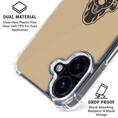 Purdue Gold Signature Logo iPhone 16 Plus Clear Case