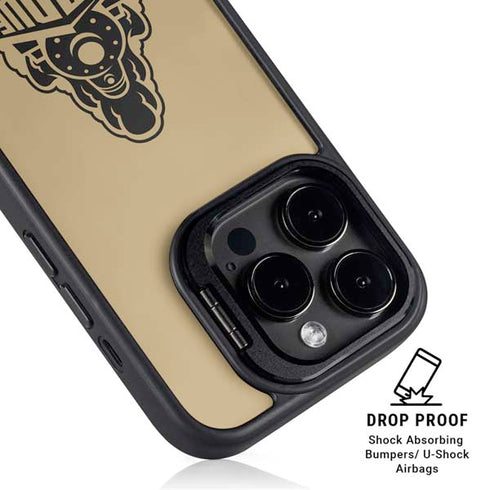 Purdue Gold Signature Logo iPhone 16 Pro Kickstand Case