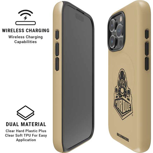 Purdue Gold Signature Logo iPhone 16 Pro Magsafe Impact Case