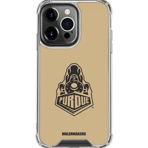 Purdue Gold Signature Logo iPhone 16 Pro Max Clear Case