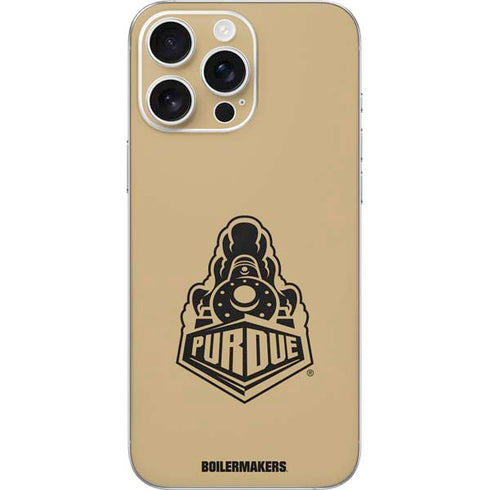 Purdue Gold Signature Logo iPhone 16 Pro Max Skin