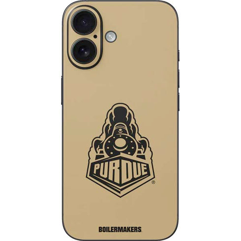 Purdue Gold Signature Logo iPhone 16 Skin