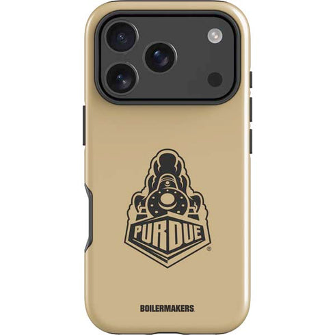 Purdue Gold Signature Logo iPhone 17 Pro Impact Case