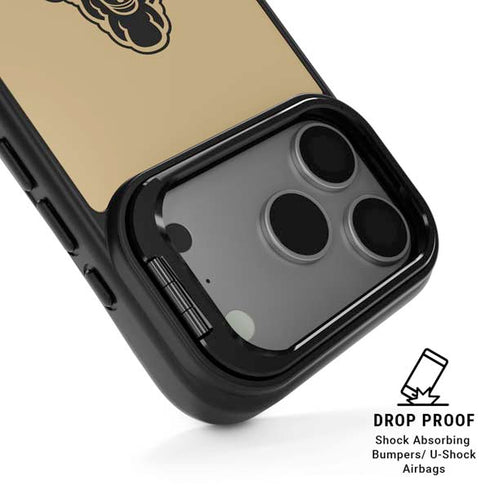 Purdue Gold Signature Logo iPhone 17 Pro Kickstand Case