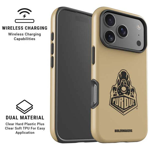 Purdue Gold Signature Logo iPhone 17 Pro Magsafe Impact Case