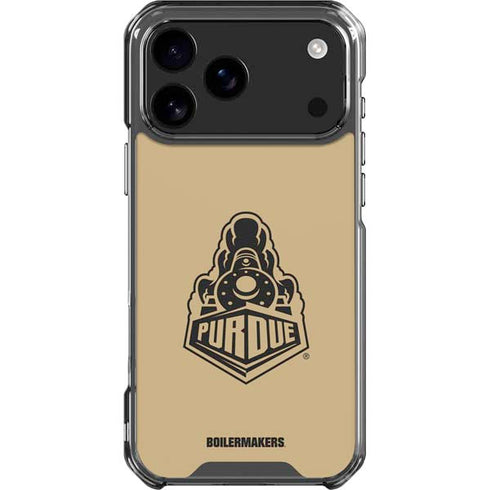 Purdue Gold Signature Logo iPhone 17 Pro Max Clear Case