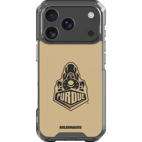 Purdue Gold Signature Logo iPhone 18 Pro Clear Case