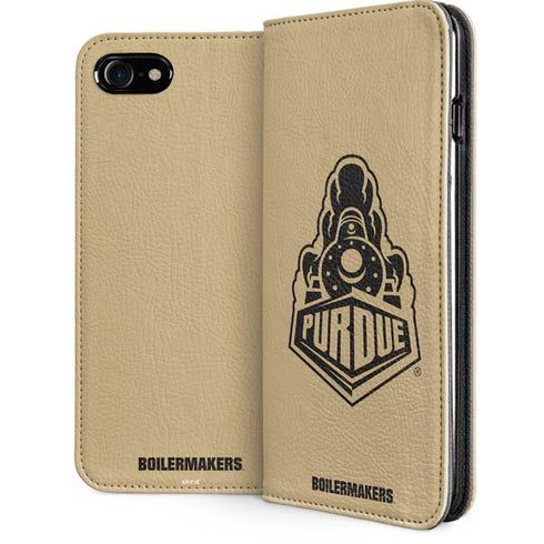 Purdue University Purdue Gold Signature Logo iPhone SE (2nd & 3rd Gen) Folio Case