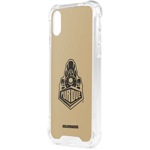 Purdue University Purdue Gold Signature Logo iPhone XS Clear Case