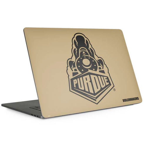 Purdue Gold Signature Logo MacBook Skins