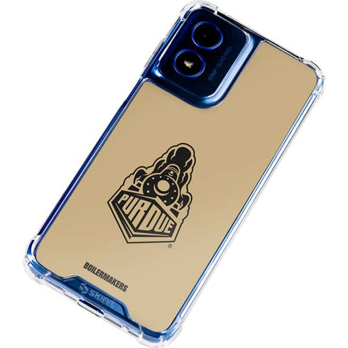 Purdue Gold Signature Logo Moto G 5G (2024) Clear Case