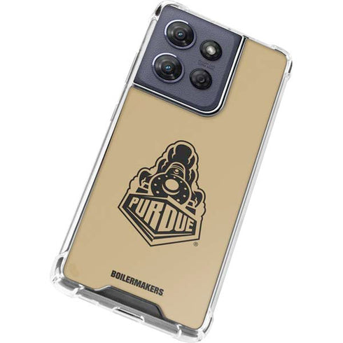 Purdue Gold Signature Logo Moto G Stylus 5G (2025) Clear Case