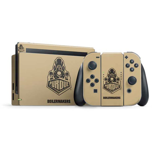 Purdue Gold Signature Logo Nintendo Skins