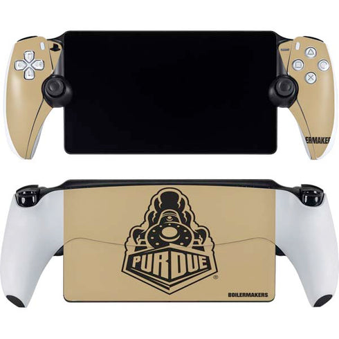 Purdue University Purdue Gold Signature Logo PlayStation Portal Remote Player Skin