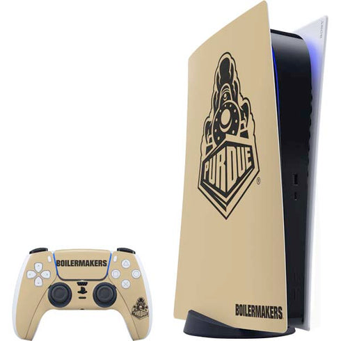 Purdue Gold Signature Logo PlayStation PS5 Skins