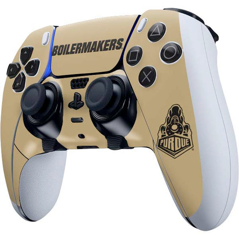 Purdue University Purdue Gold Signature Logo PS5 DualSense Edge Pro Controller Skin