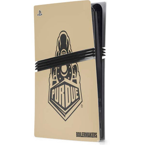 Purdue Gold Signature Logo PS5 Pro Console Skin