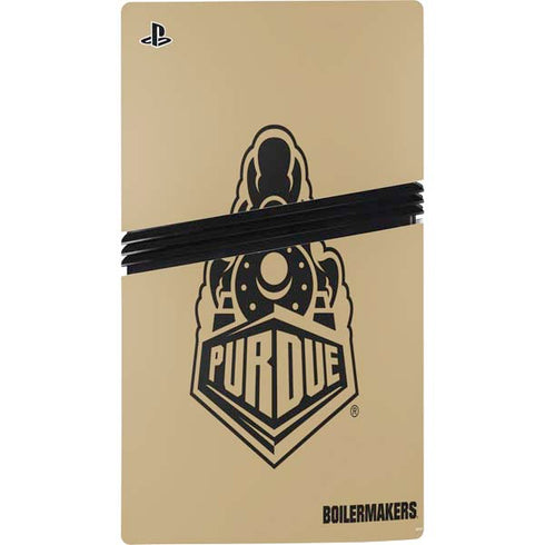 Purdue Gold Signature Logo PS5 Pro Console Skin