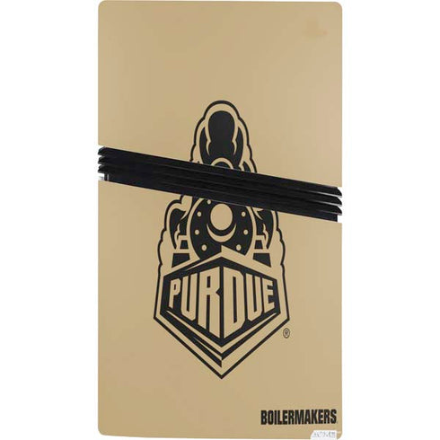 Purdue Gold Signature Logo PS5 Pro Console Skin